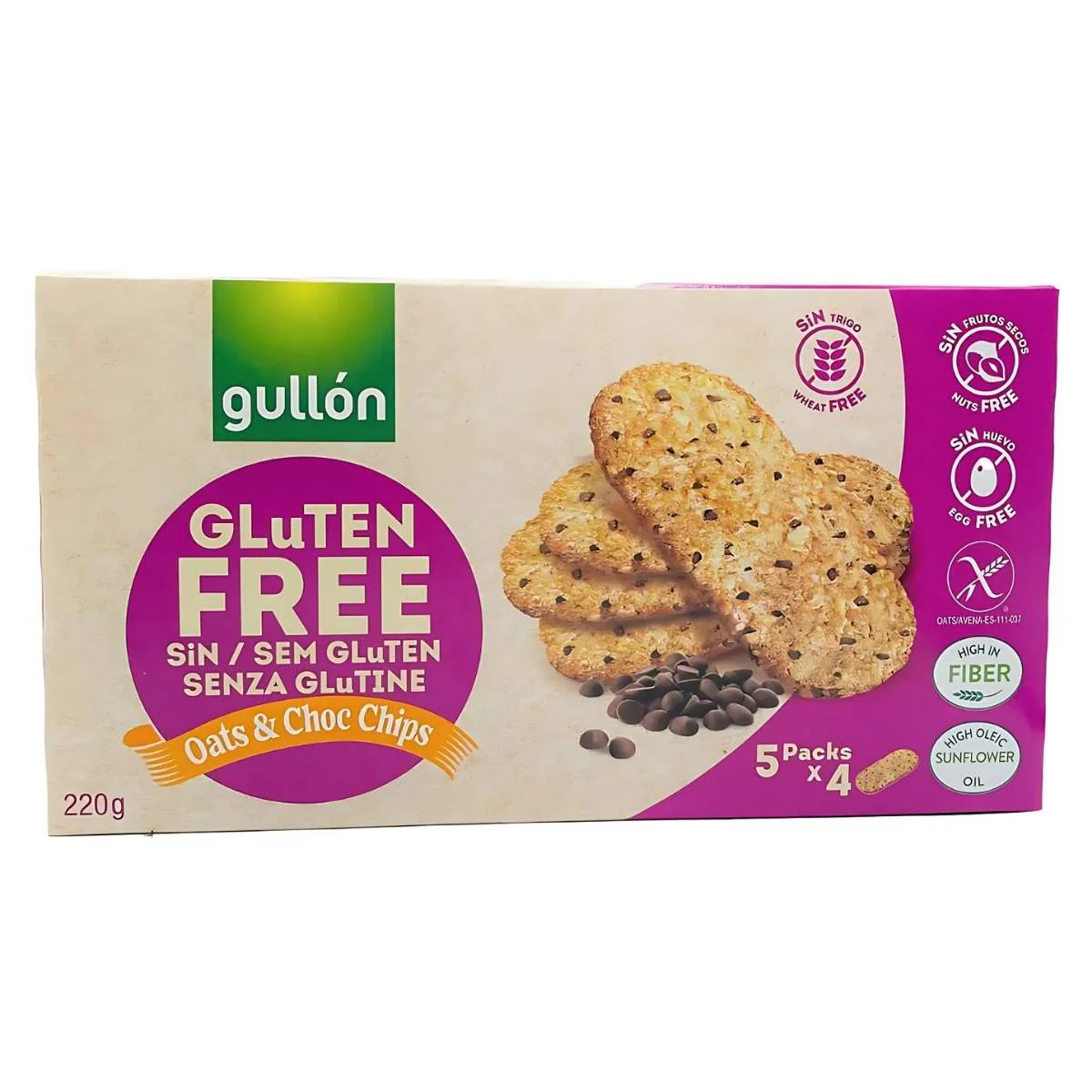 Gullon - Gluten Free Biscuits With Chocolate Chips - 220g
