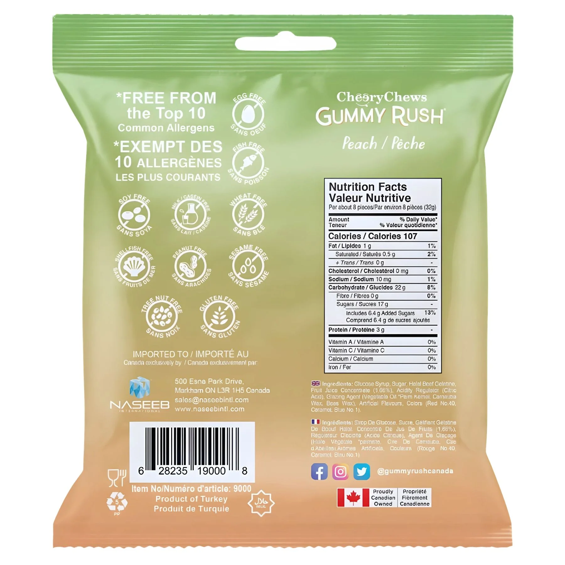 Gummy Rush - Atomic Peaches (Halal) - 90g - Image 2