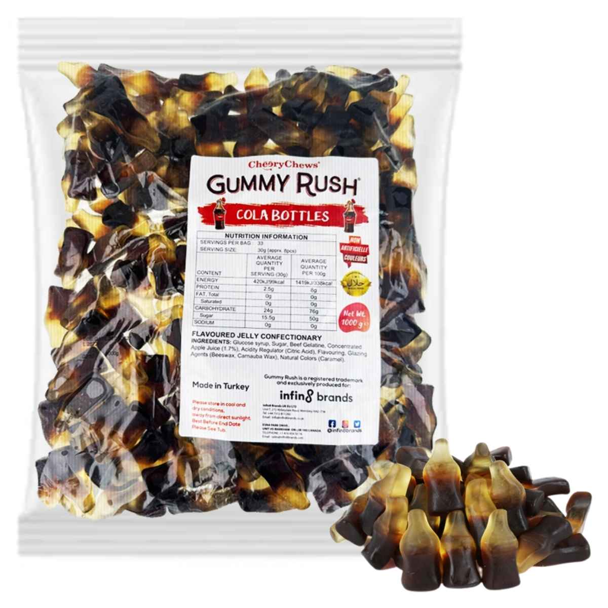 Gummy Rush - Cola Bottles - 1Kg