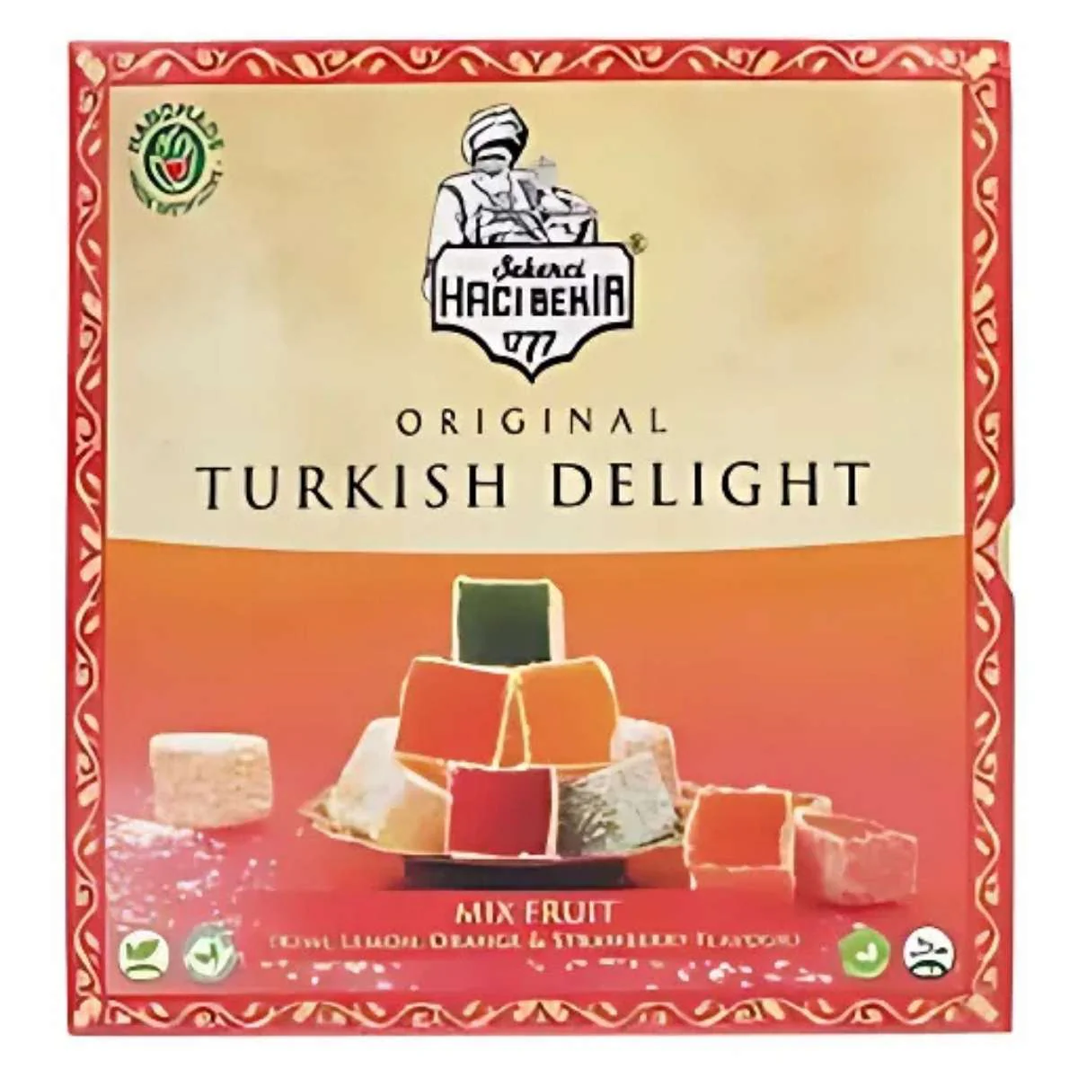 Haci Bekir - Mix Fruits Turkish Delight (Kiwi, Lemon, Orange & Strawberry) - 320g