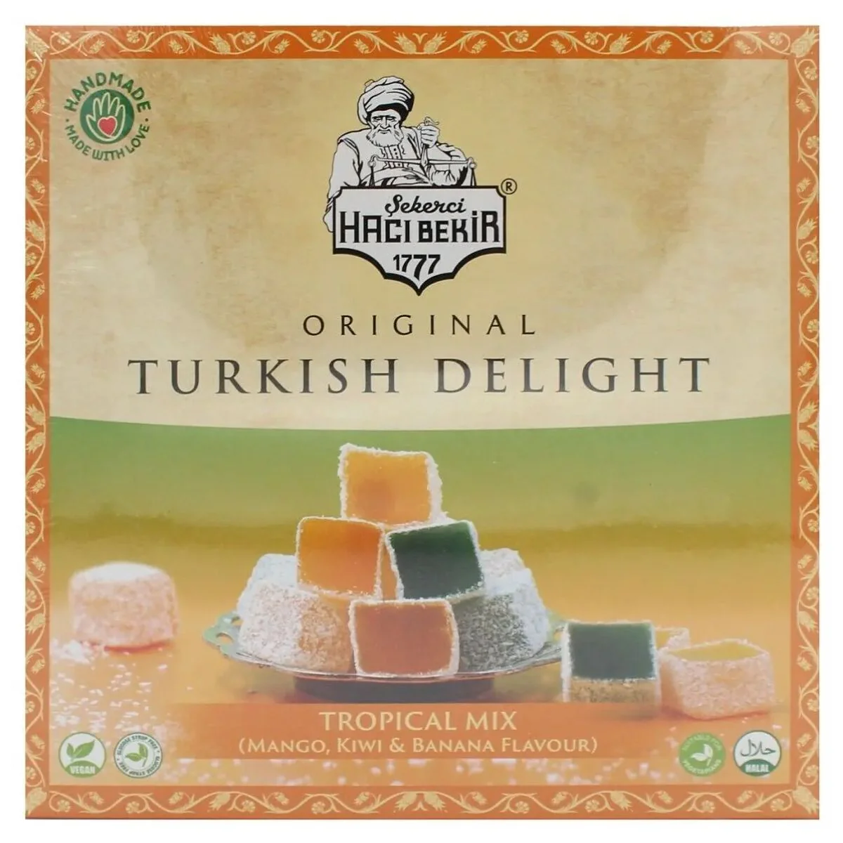 Haci Bekir - Tropical Mix Turkish Delight (Mango, Kiwi & Banana) - 320g