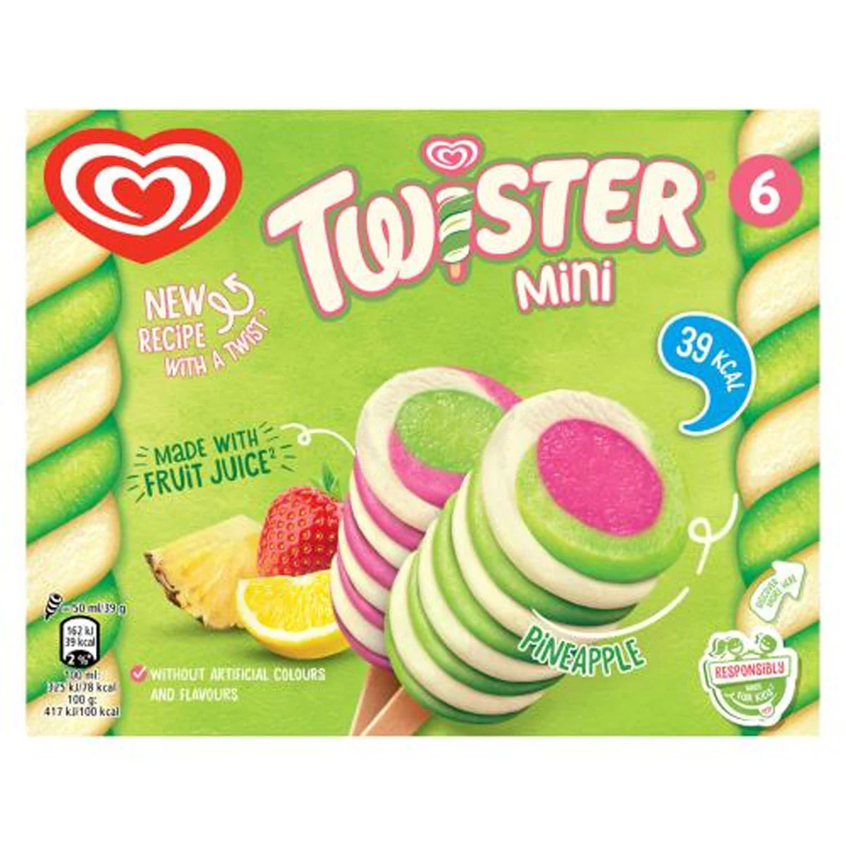 Heartbrand - Twister Ice Lolly Mini - 6 x 50 ml