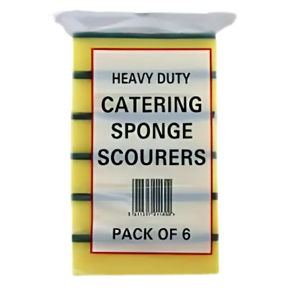 Heavy Duty Catering Sponge Scourers - Pack of 6