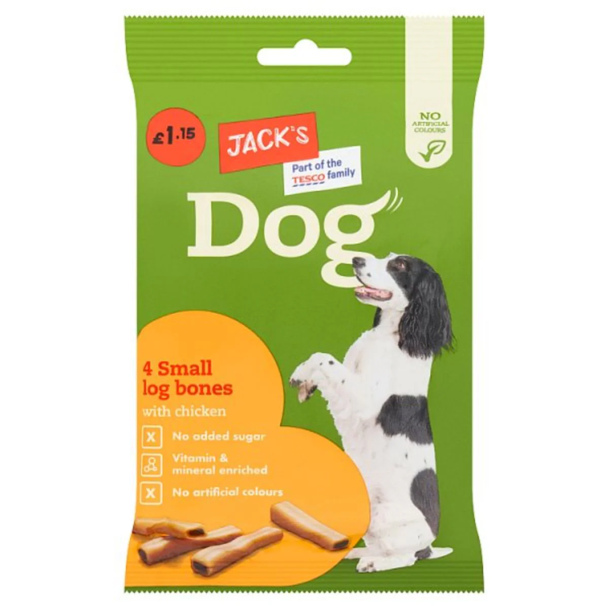 Jacks - Dog 4 Small Log Bones - 180g