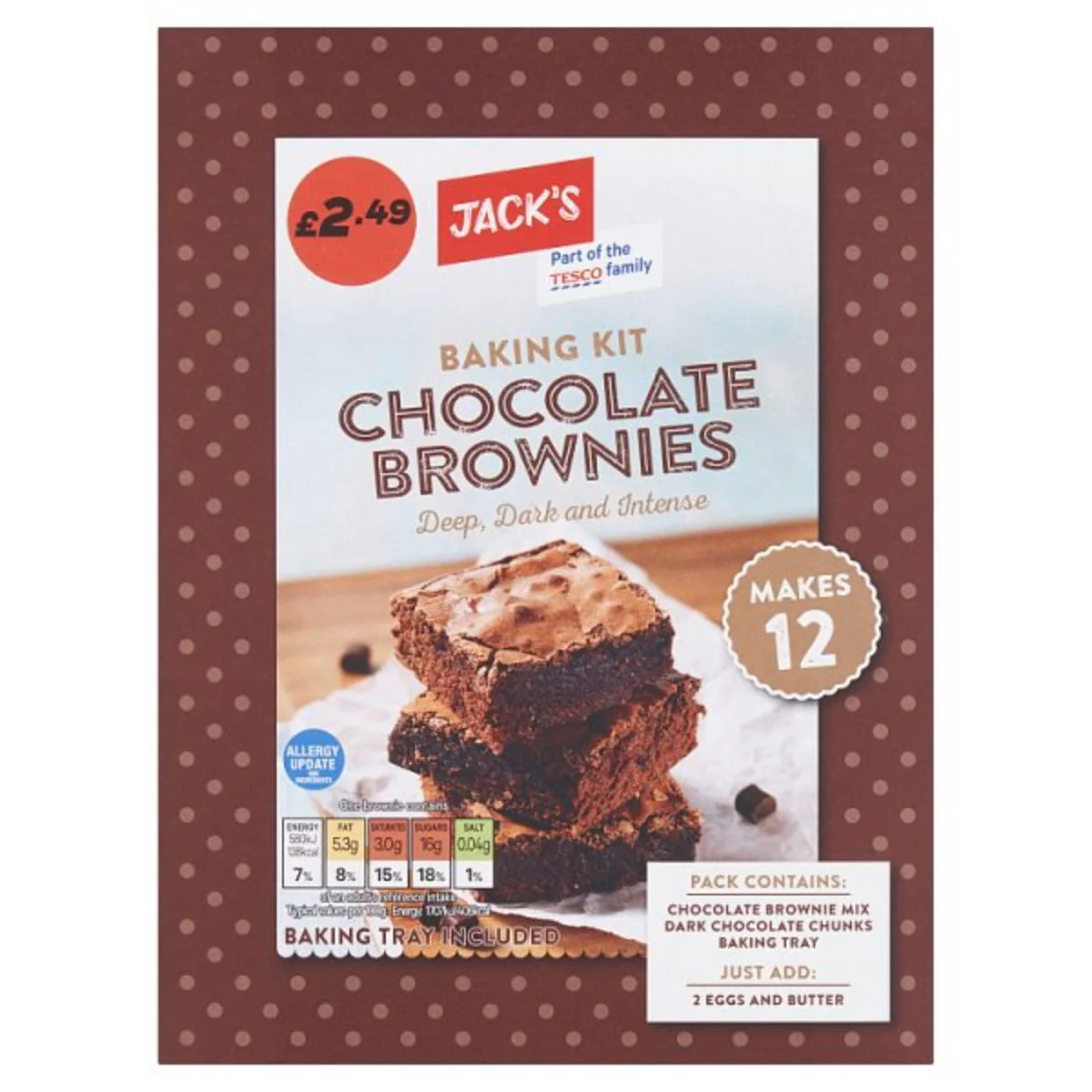 Jacks - Baking Kit Chocolate Brownies - 285g