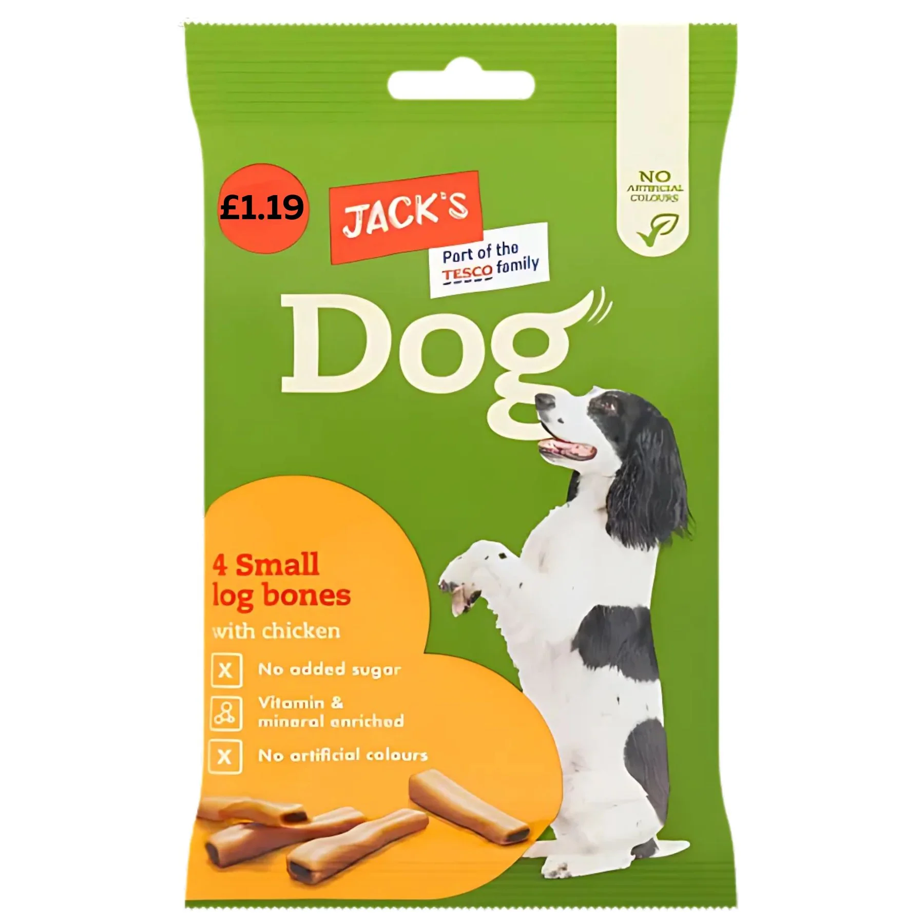 Jacks - Dog 4 Small Log Bones - 180g