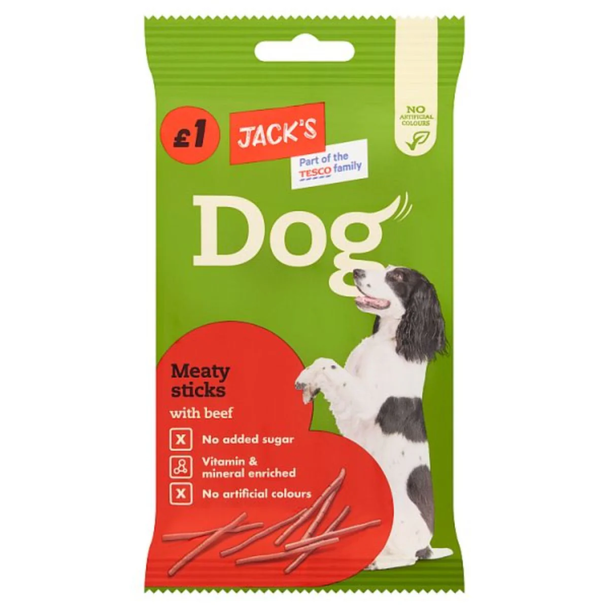 Jacks - Dog Meaty Sticks with Beef - 100g