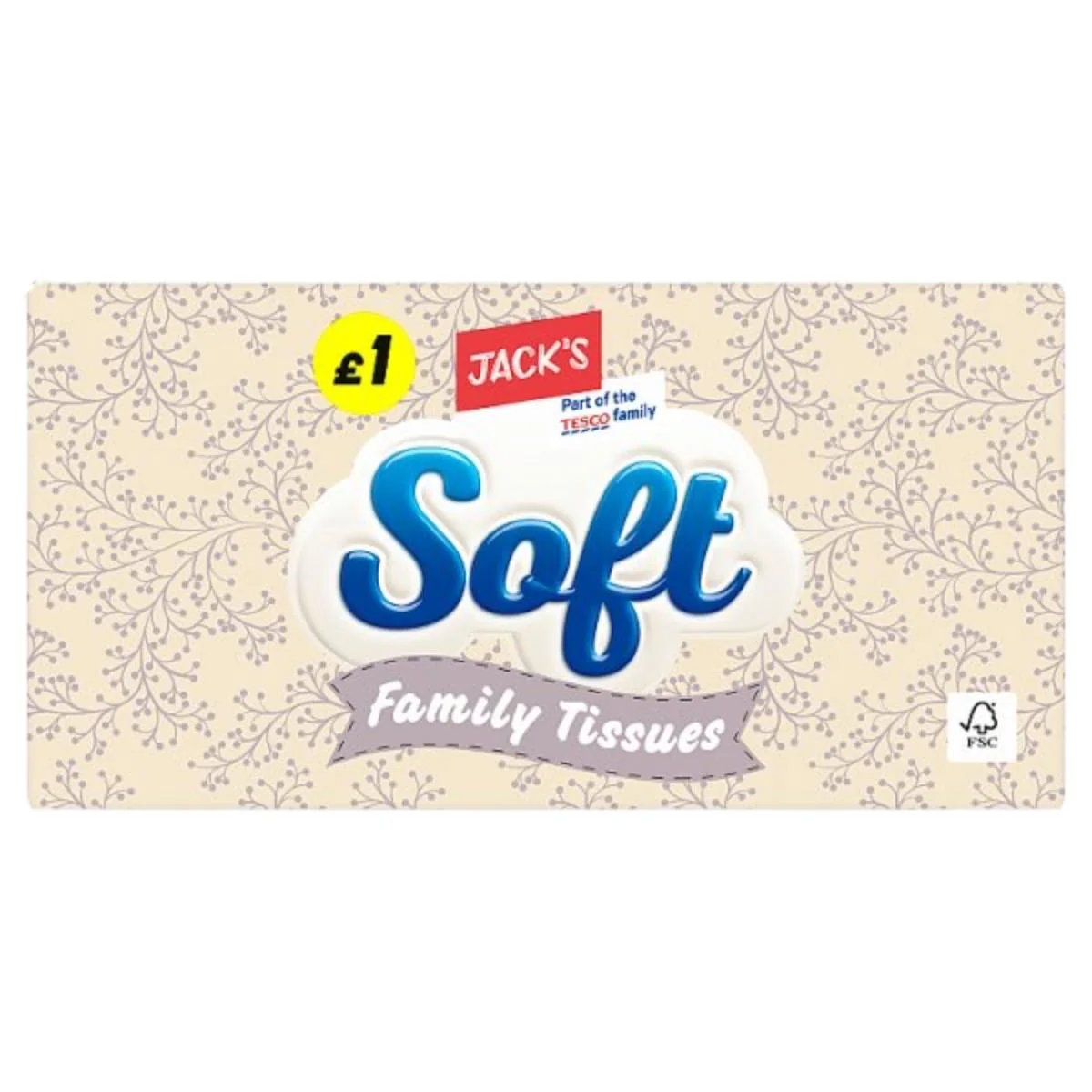 Jack's - Soft Family Tissues - 90 Sheets