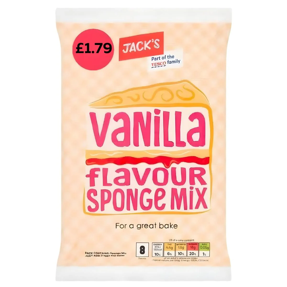Jacks - Vanilla Flavour Sponge Mix - 400g