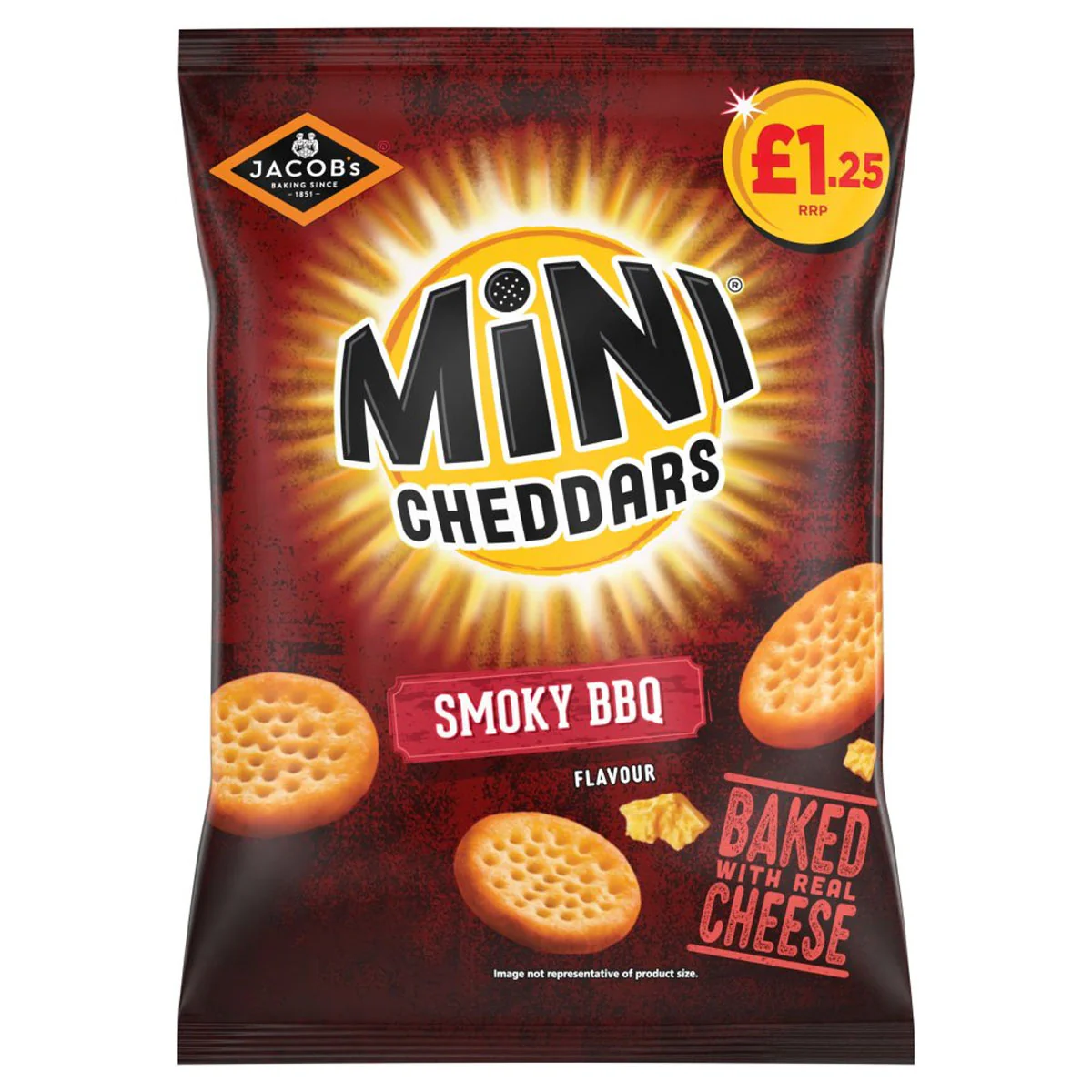 Jacobs - Mini Cheddars Smoky BBQ Snacks - 90g