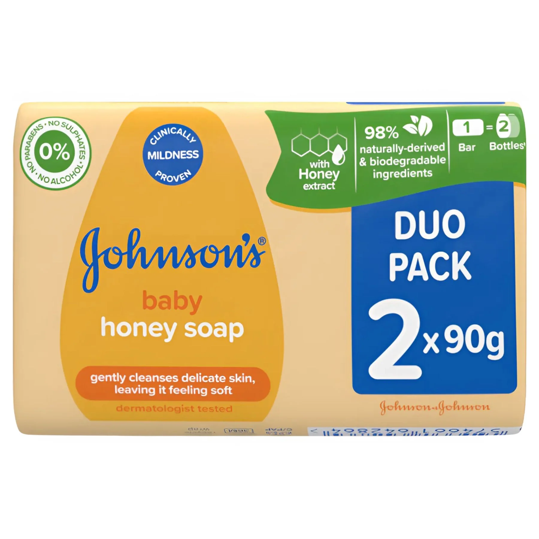Johnsons - Baby Honey Soap Duo Pack - 2 x 90g