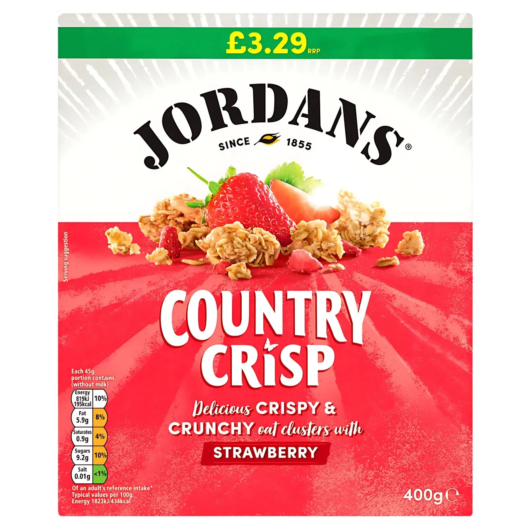 Jordans - Country Crisp Cereal Oat Clusters with Strawberry - 400g
