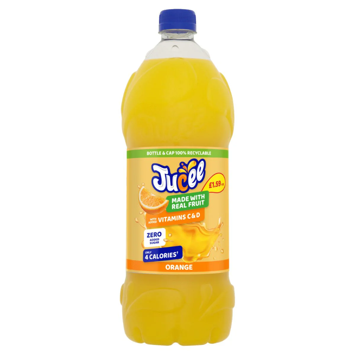 Jucee - Orange Squash Zero Added Sugar - 1.5L