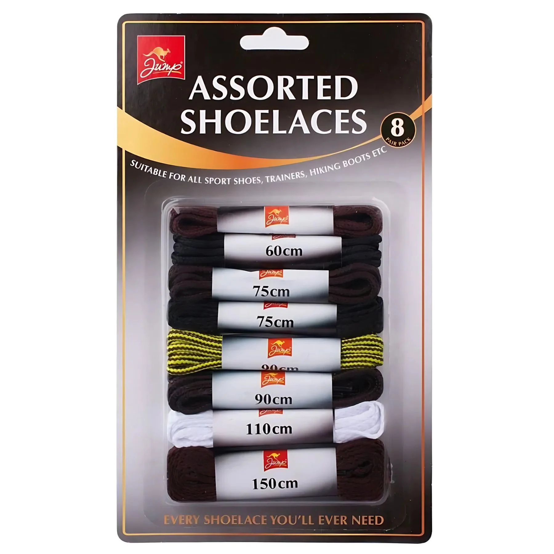 Jump - Assorted Shoelaces - 8pcs