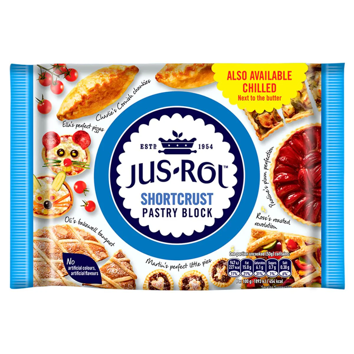Jus-Rol - Shortcrust Pastry Block - 500g