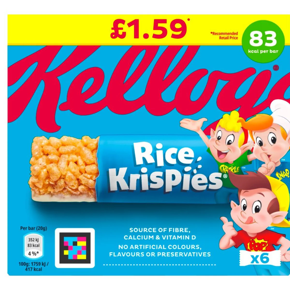 Kellogg's - Rice Krispies Cereal Bars Multipack - 6 x 20g