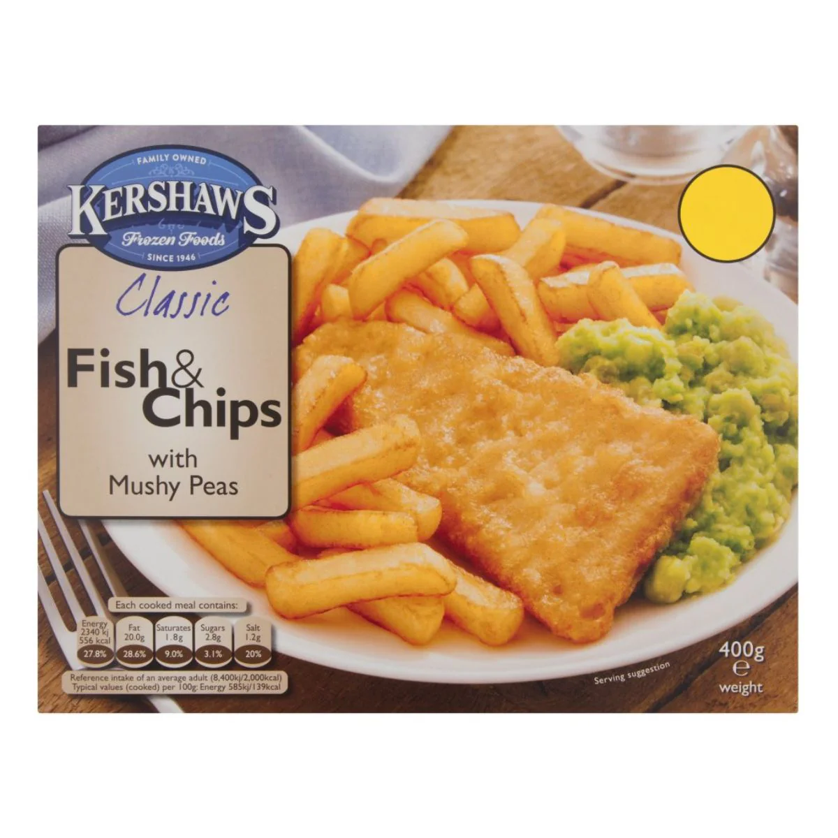 Kershaws - Classic Fish & Chips with Mushy Peas - 400g