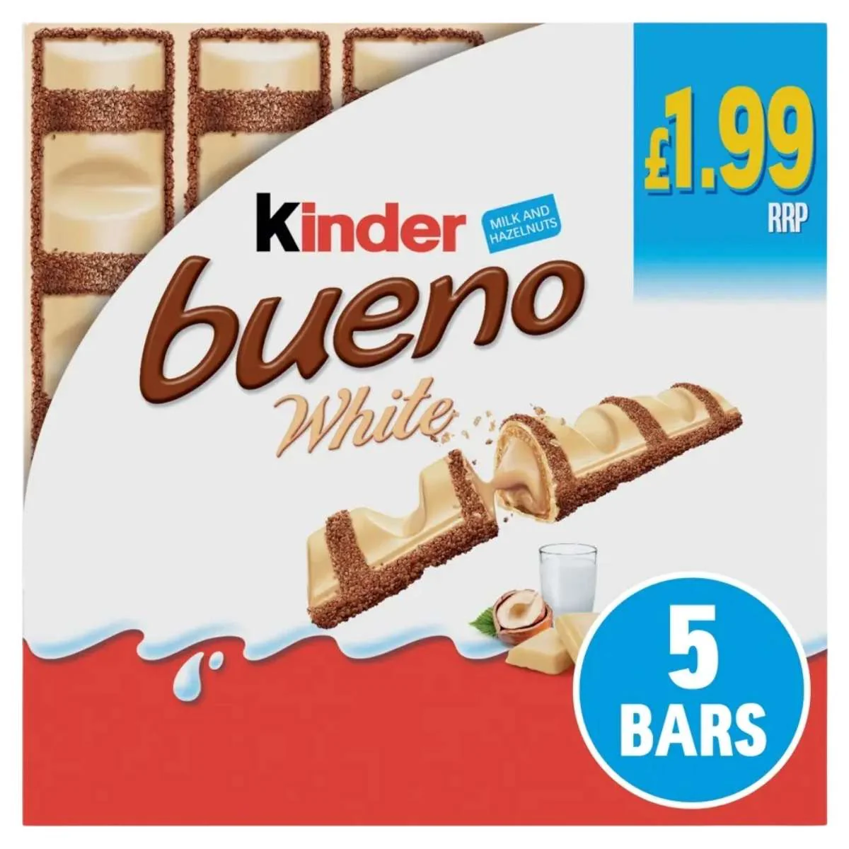 Kinder - Bueno White Chocolate Bars (5 Pieces) - 97.5g