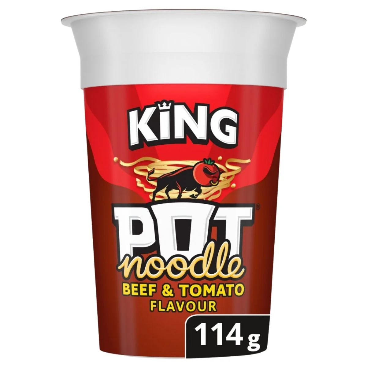 King Pot Noodle - Beef & Tomato Flavour - 114g