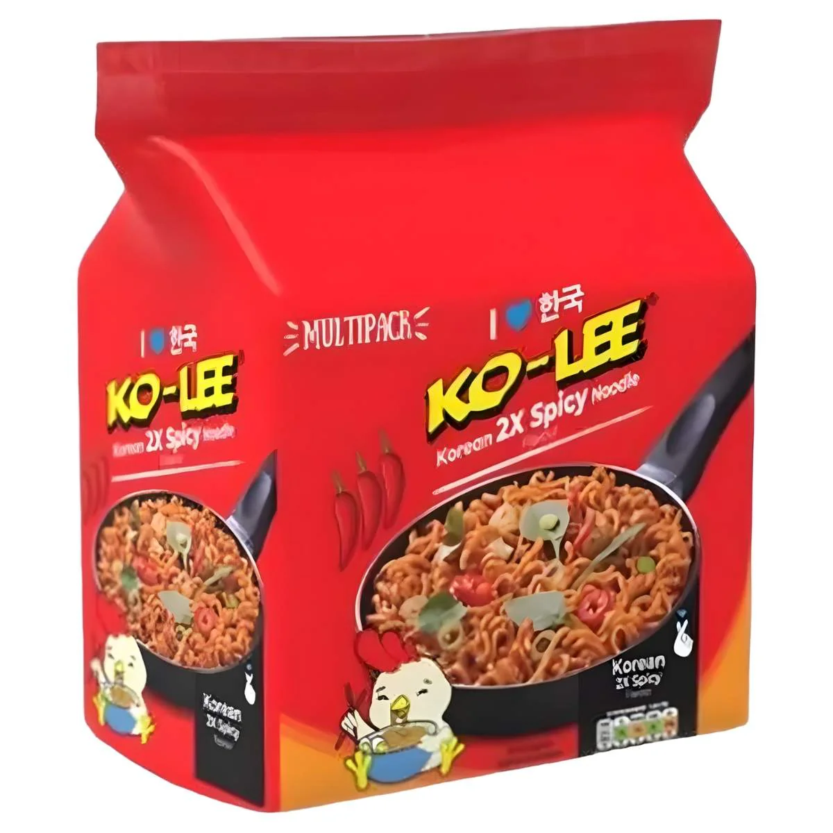 Ko-Lee - Korean 2x Spicy Flavour Noodle - 4 x 70g
