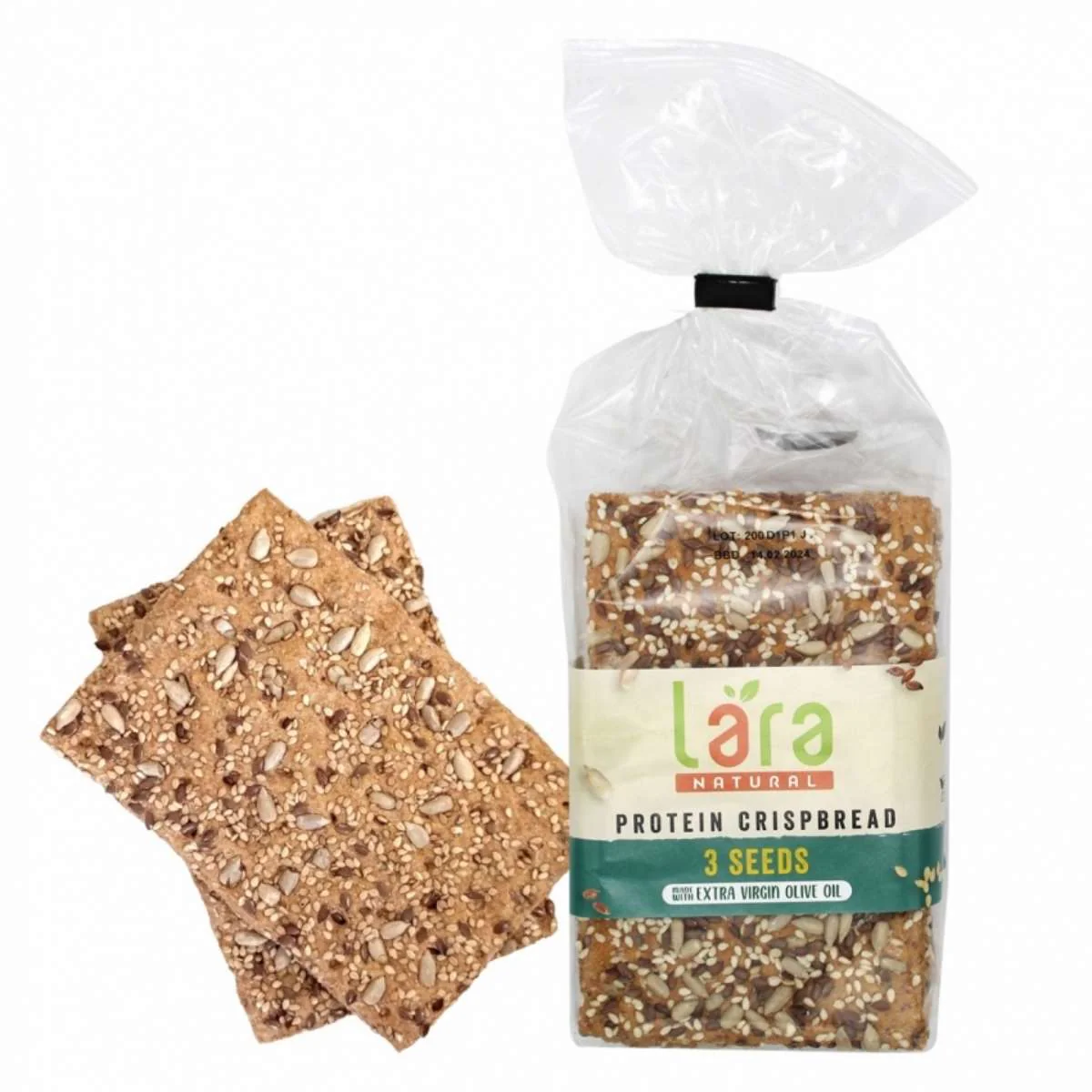Lara - Natural Crispbread Protein & 3 Seeds - 200g