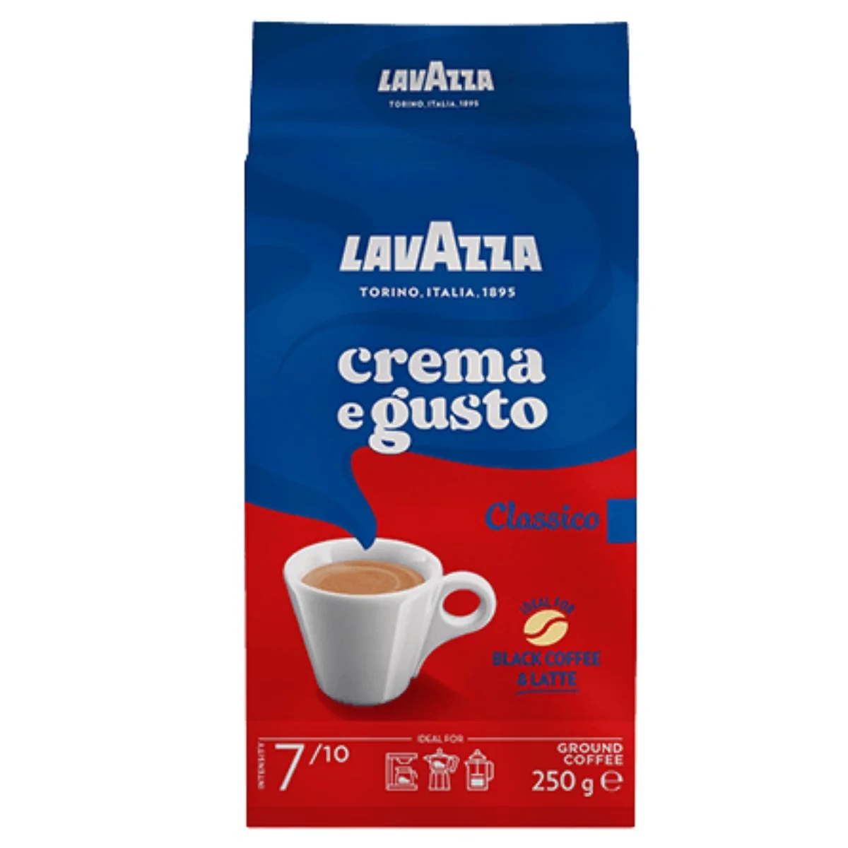 Lavazza - Crema e Gusto Classico Roasted Ground Coffee - 250g