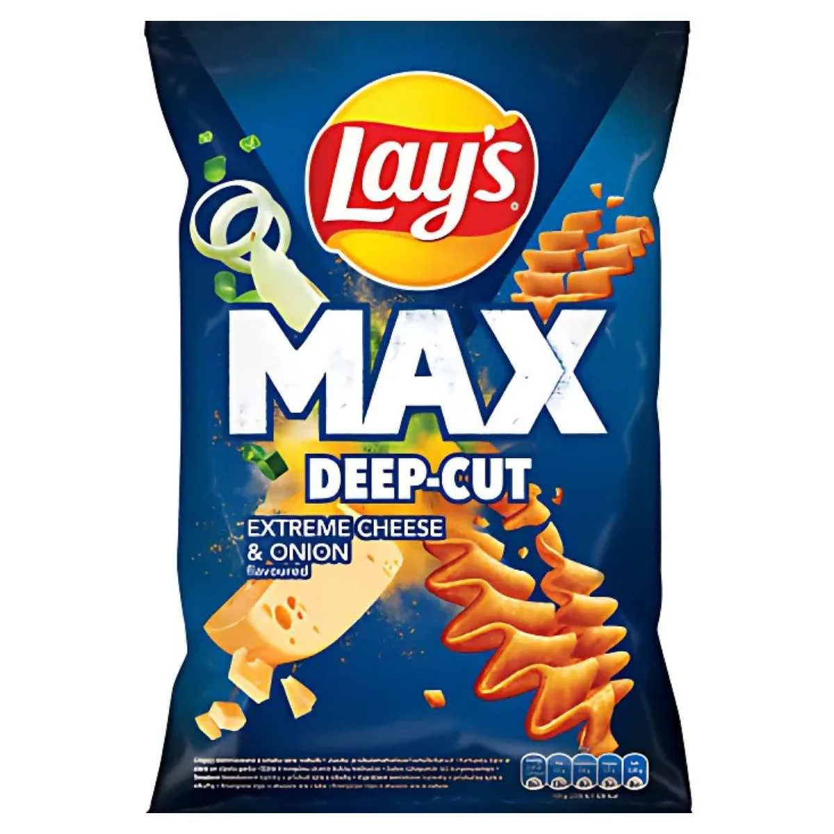 Lays - Max Deep-Cut Extreme Cheese & Onion Crisps - 120g