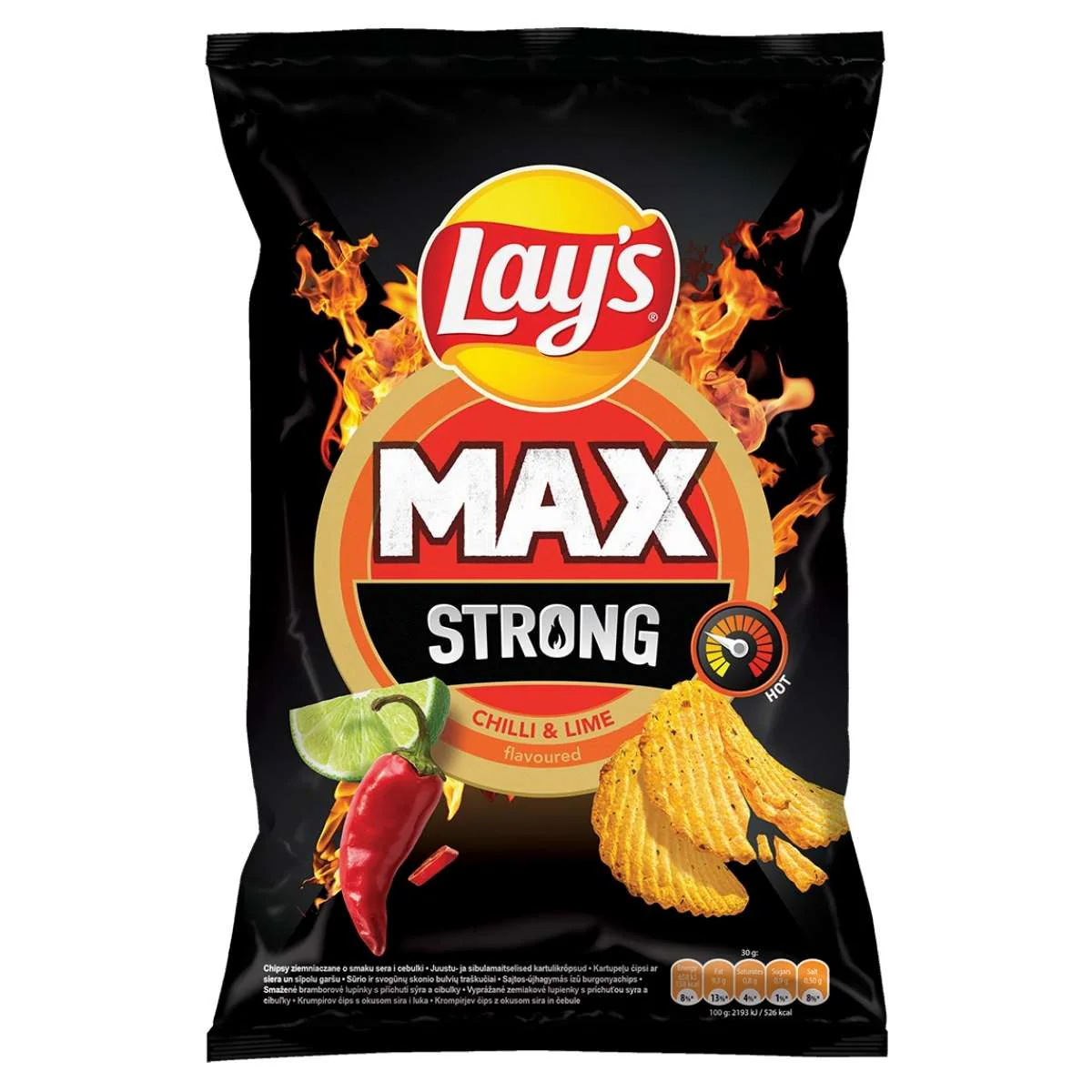 Lays - Max Strong Chilli & Lime Crisps - 120g