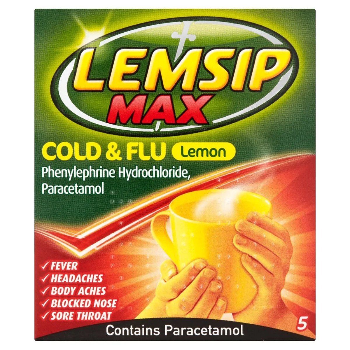 Lemsip - Max Cold & Flu Lemon - 5 Sachets