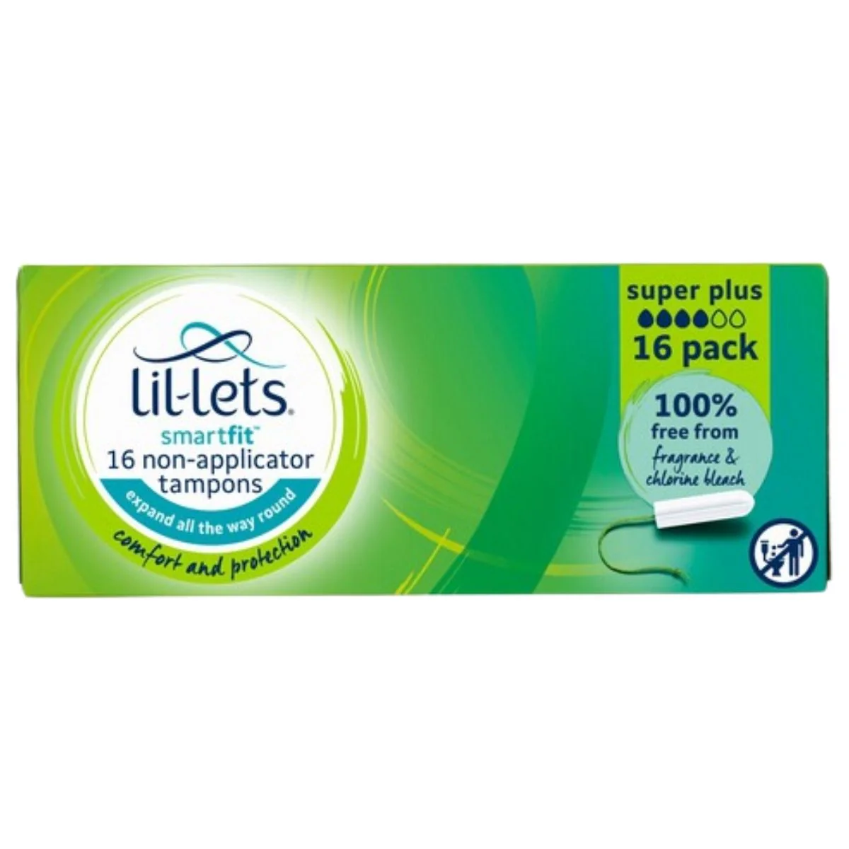 Lil-Lets - Non-Applicator Super Plus Tampons - 16 Pack