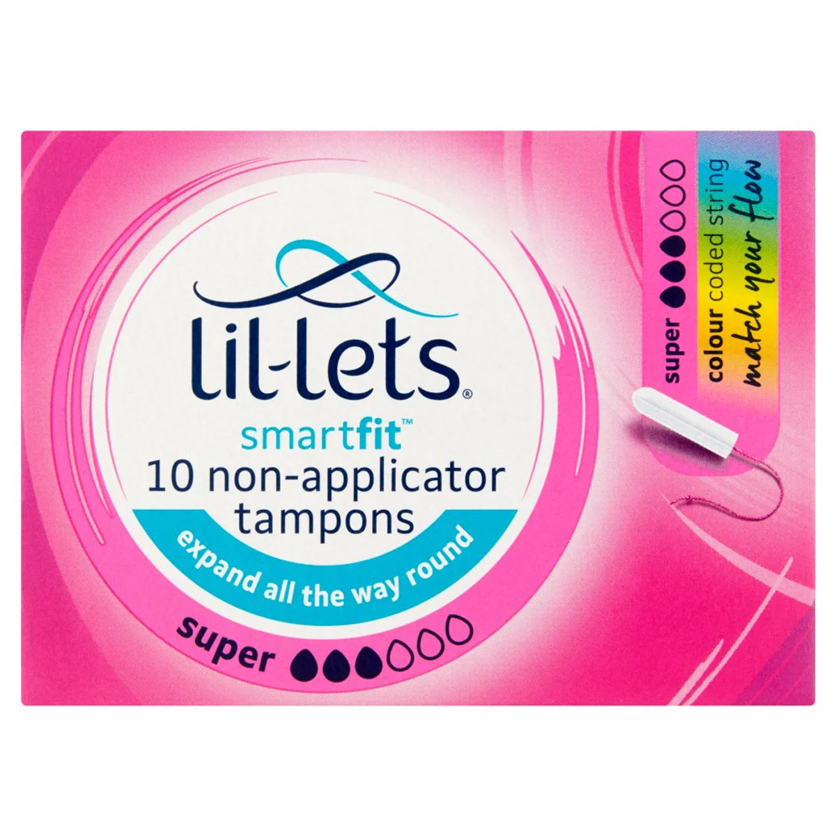 Lil-Lets - Non-Applicator Super Tampons - 10 Pack