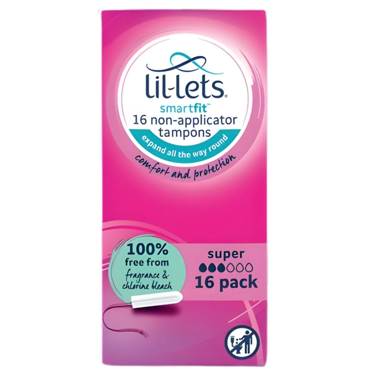 Lil-Lets - Non-Applicator Super Tampons - 16 Pack