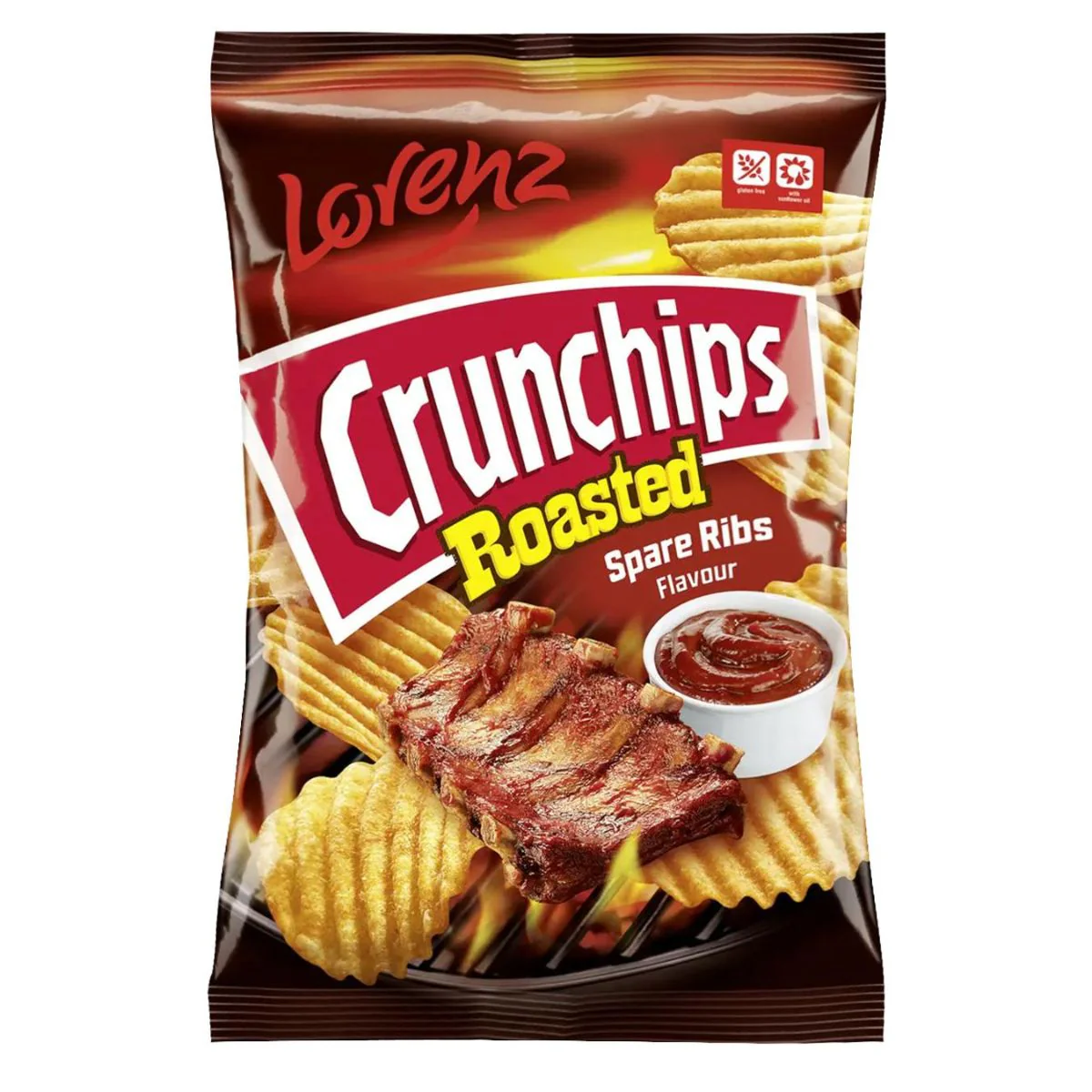 Lorenz - Crunchips Roasted Spare Ribs Flavour Crisps - 120g