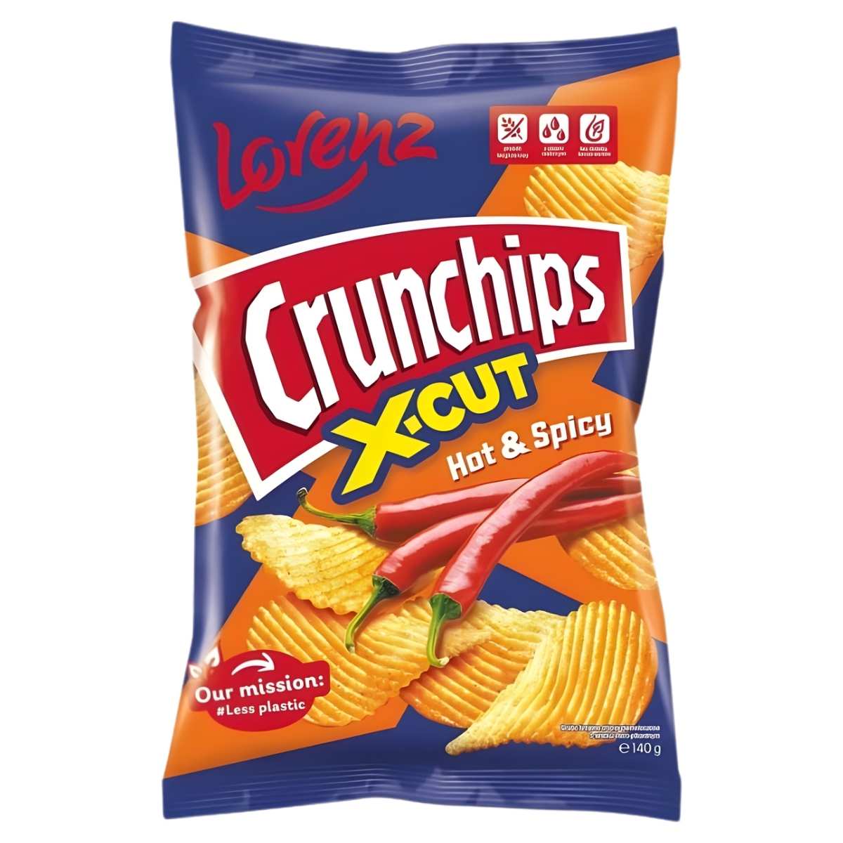 Lorenz - Crunchips X-Cut Hot & Spicy - 130g