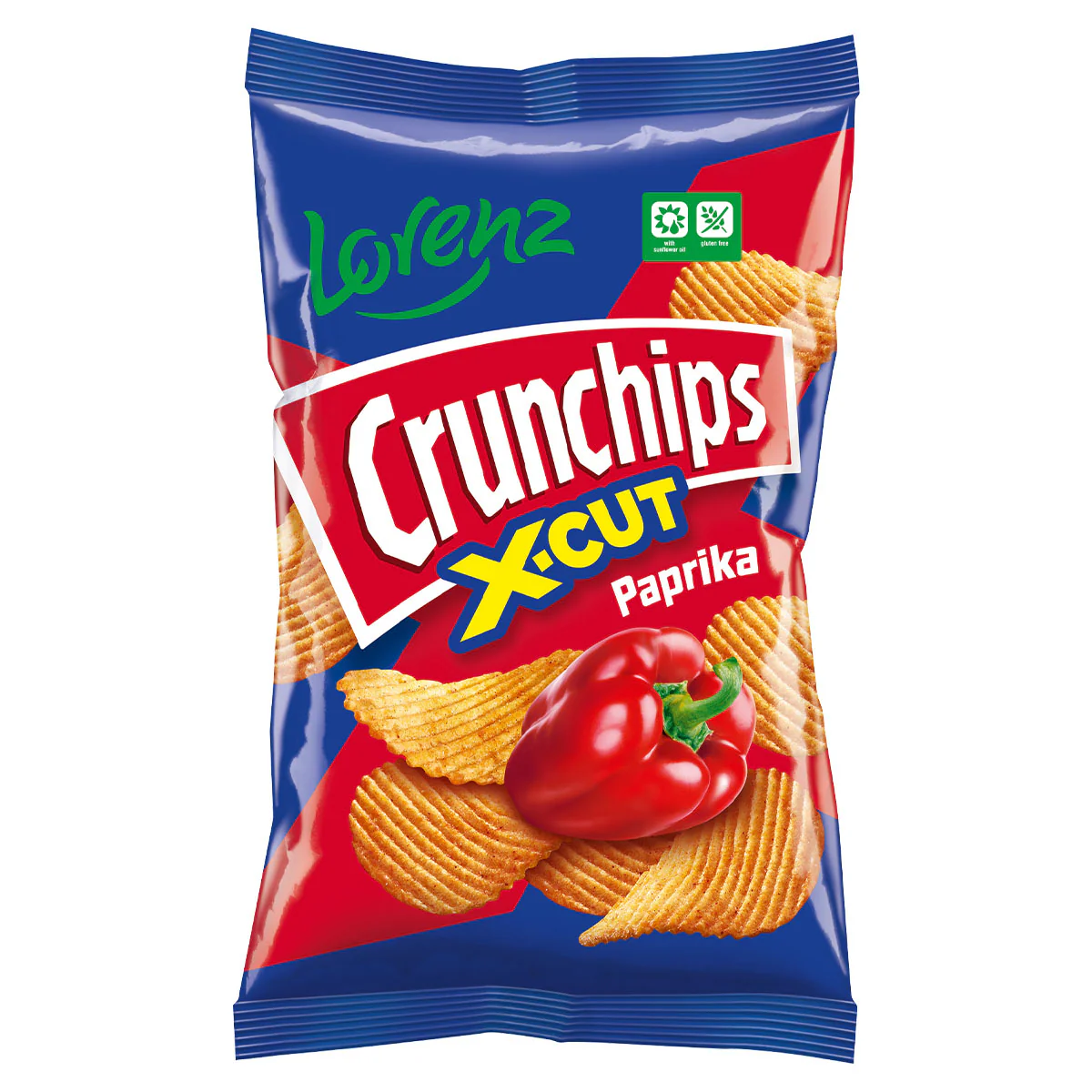 Lorenz - Crunchips X-Cut Paprika Flavoured Crisps - 130g