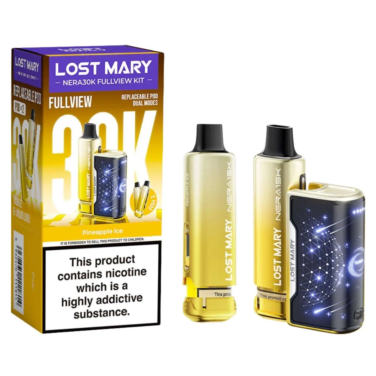 Lost Mary - NERA 30K Pineapple Ice Prefilled Pod Vape Kit - 20mg/mL