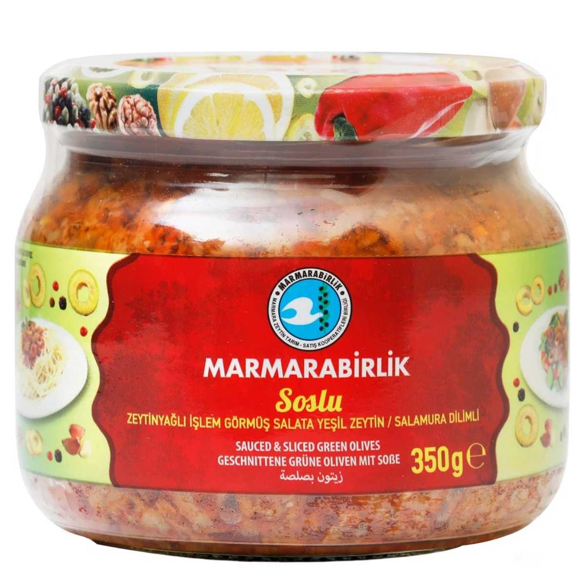 Marmarabirlik - Sauced And Sliced Green Olives - 350g