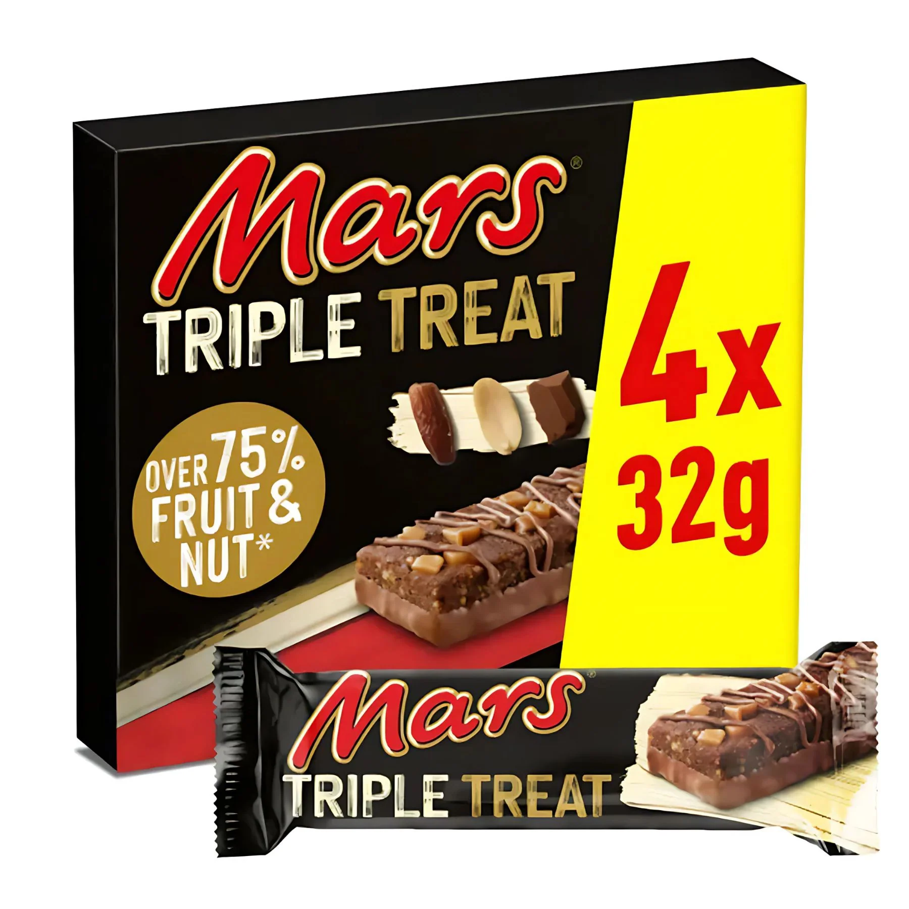 Mars - Triple Treat Fruit Nut & Chocolate Bar - 4 x 32g