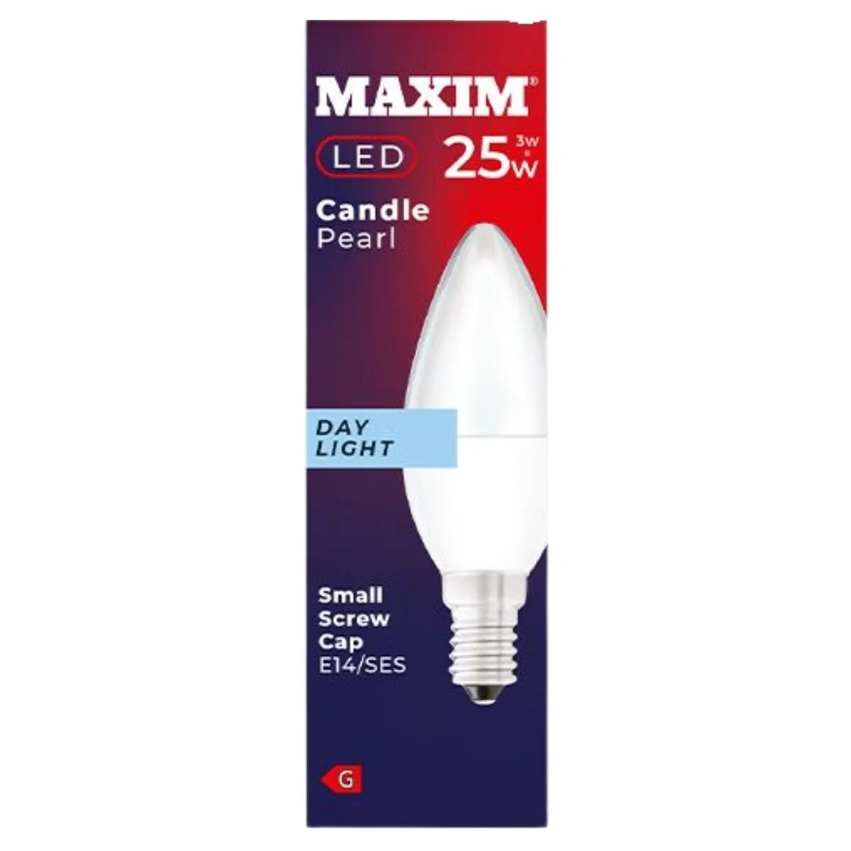 Maxim - LED Day Light Candle Pearl Small Screw Cap Bulb - 25W