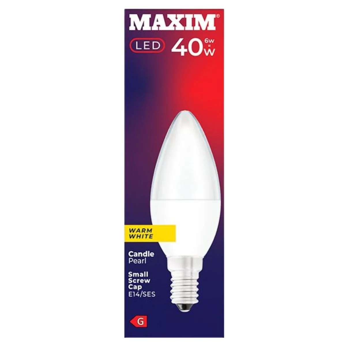 Maxim - LED Day Light Candle Pearl Small Screw Cap Bulb - 40W