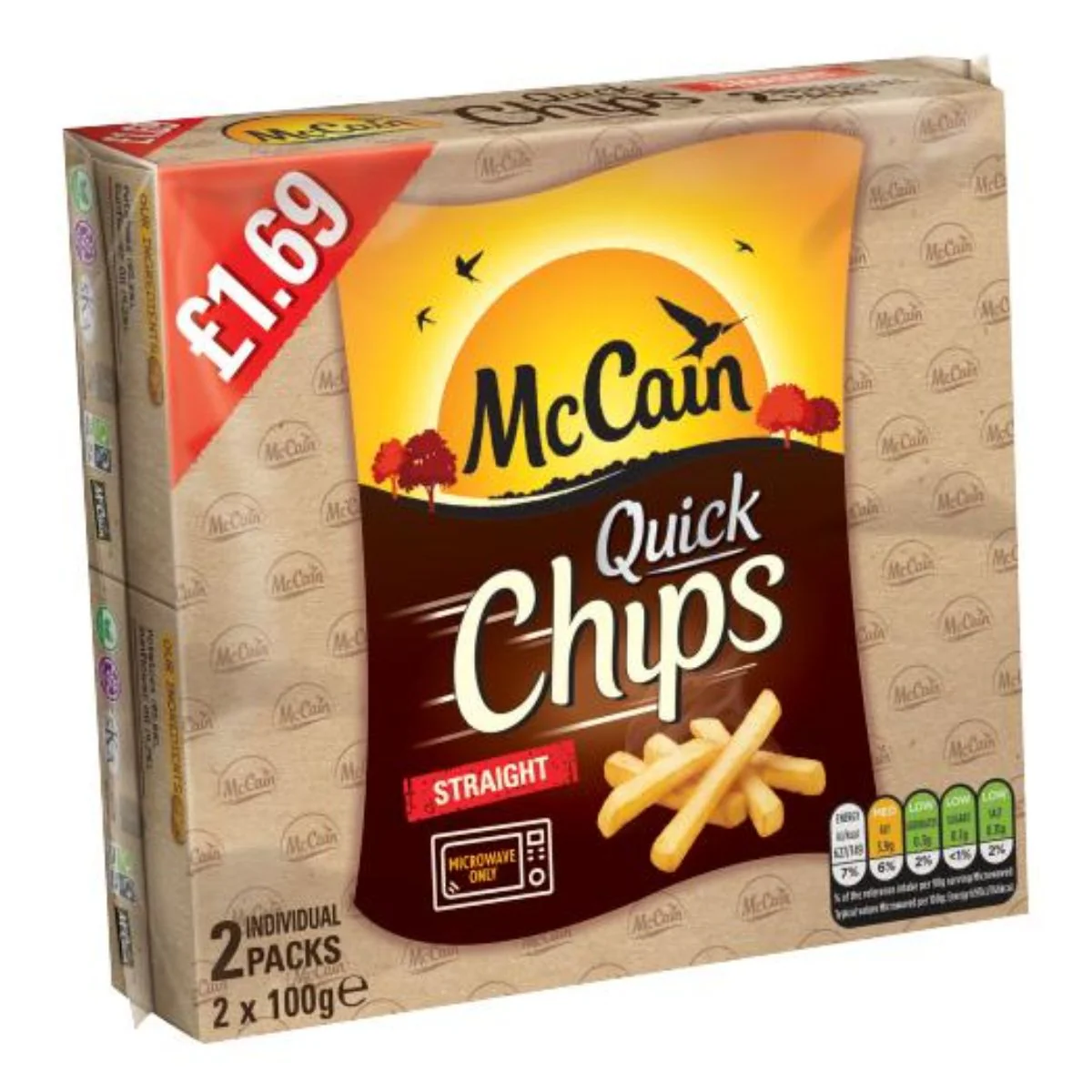 McCain - Quick Chips Straight - 2 x 100g