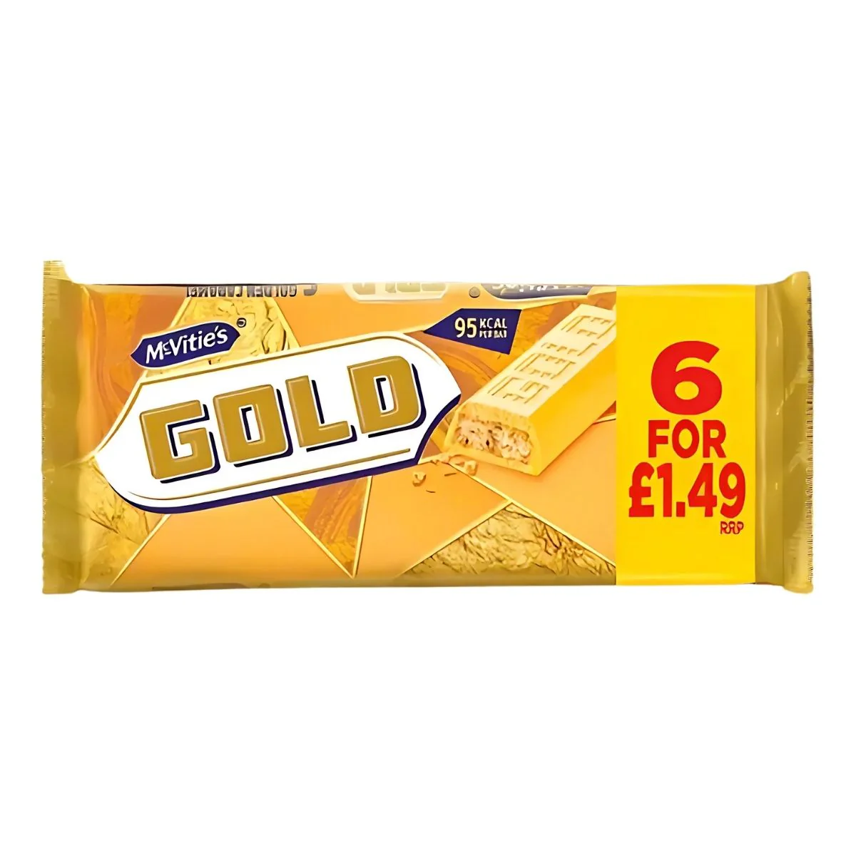 McVities - Gold Caramel Flavour Biscuit Bars Multipack - 106g
