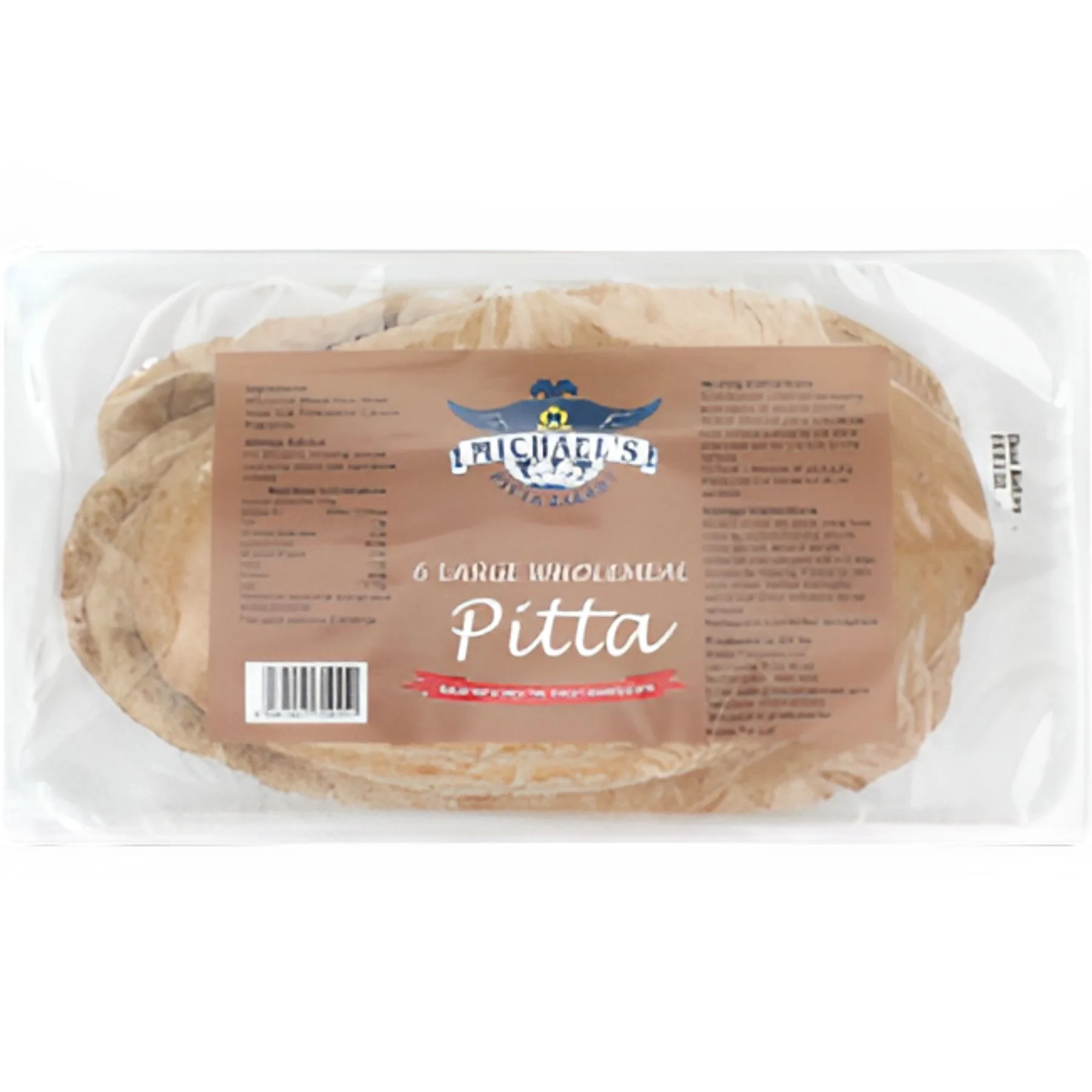 Michael's - Large Wholemeal Pitta Bread - 6 Pack