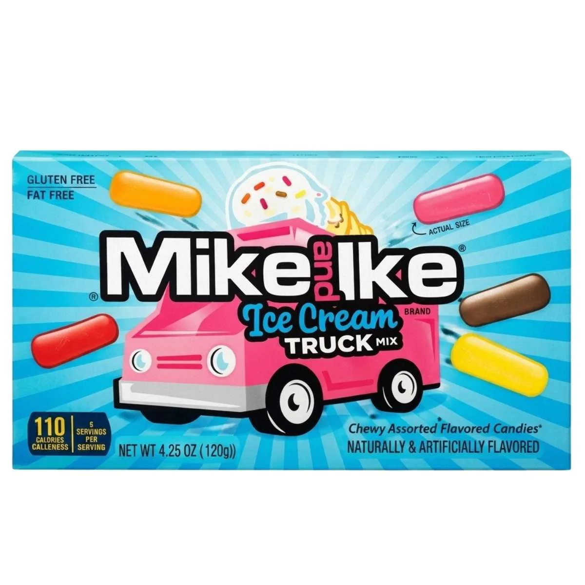 Mike and Ike - Chewy Mix Icecream Truck Candies - 120g