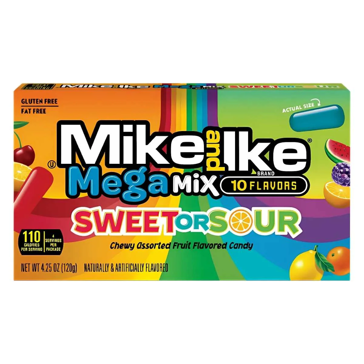 Mike and Ike -  Mega Mix Sweet or Sour - 120g