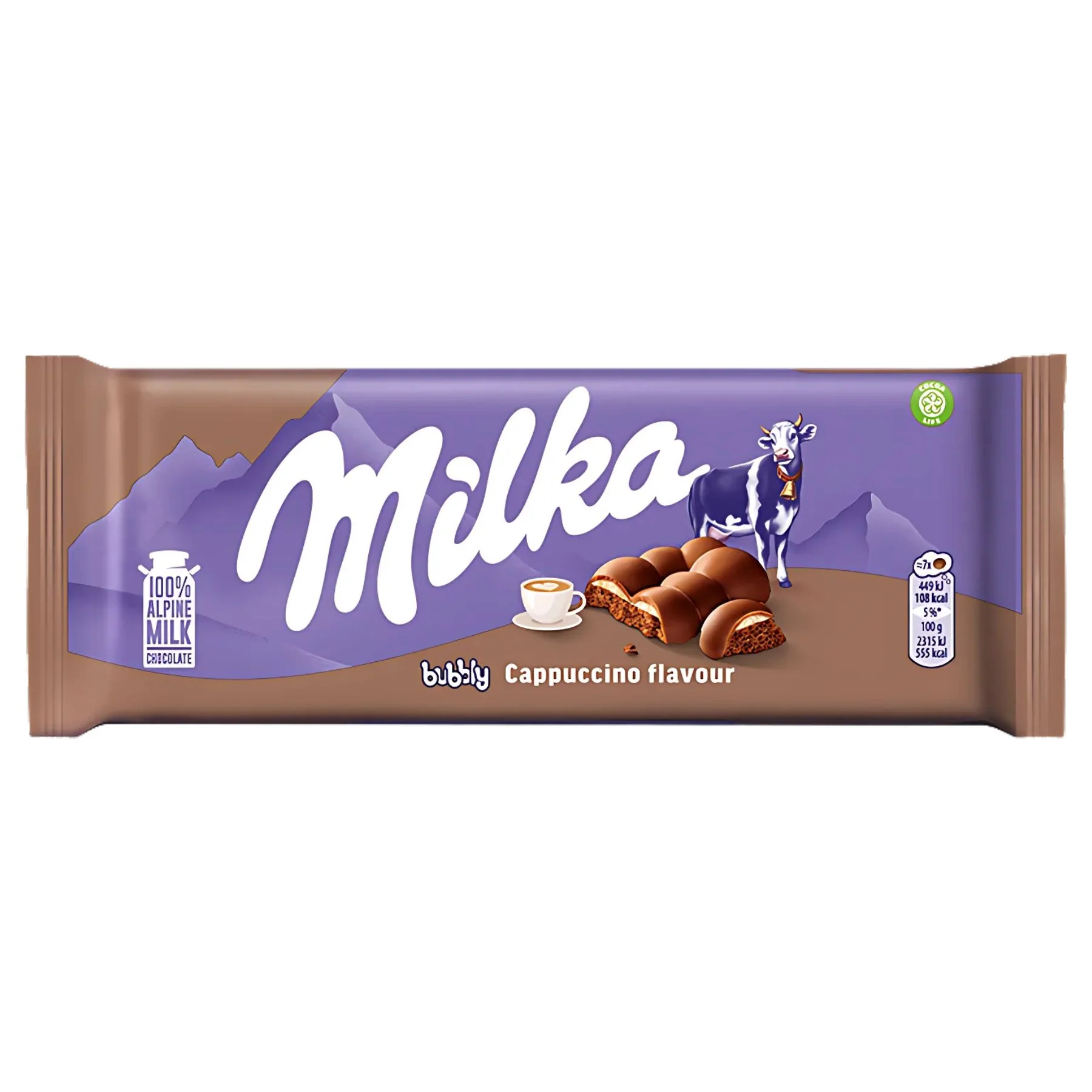 Milka - Bubbly Cappuccino Chocolate Bar - 100g