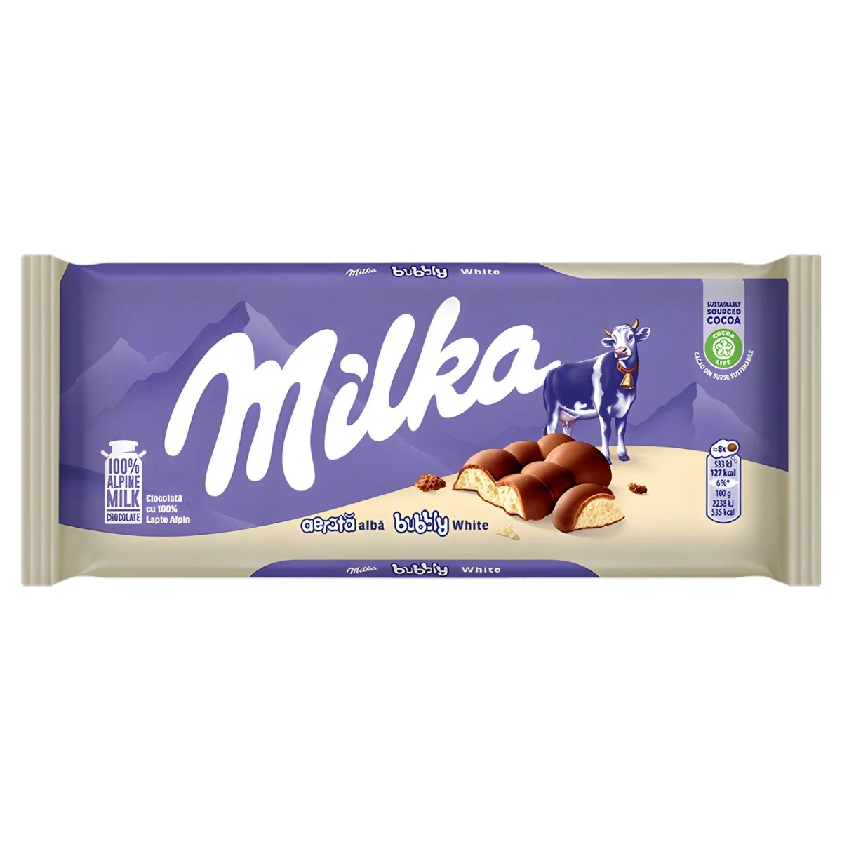 Milka - Bubbly White Chocolate Bar - 95g