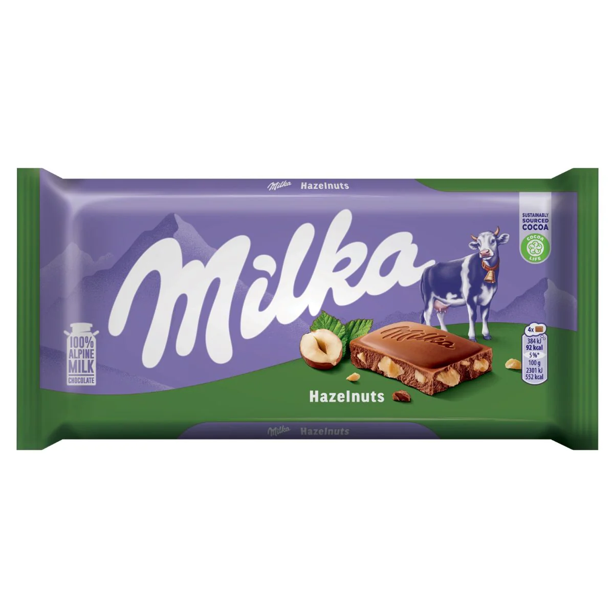 Milka - Chocolate With Hazelnut Pieces - 90g