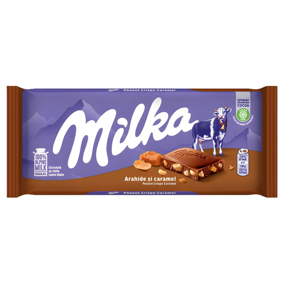 Milka - Chocolate With Peanut & Crispy Caramel - 90g