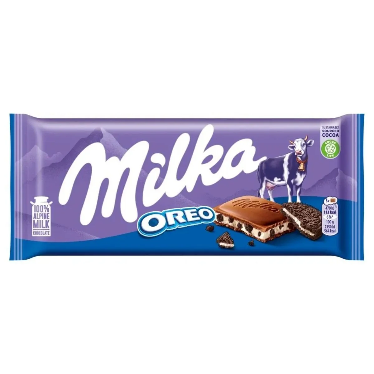 Milka - Oreo Milk Chocolate Bar - 100g